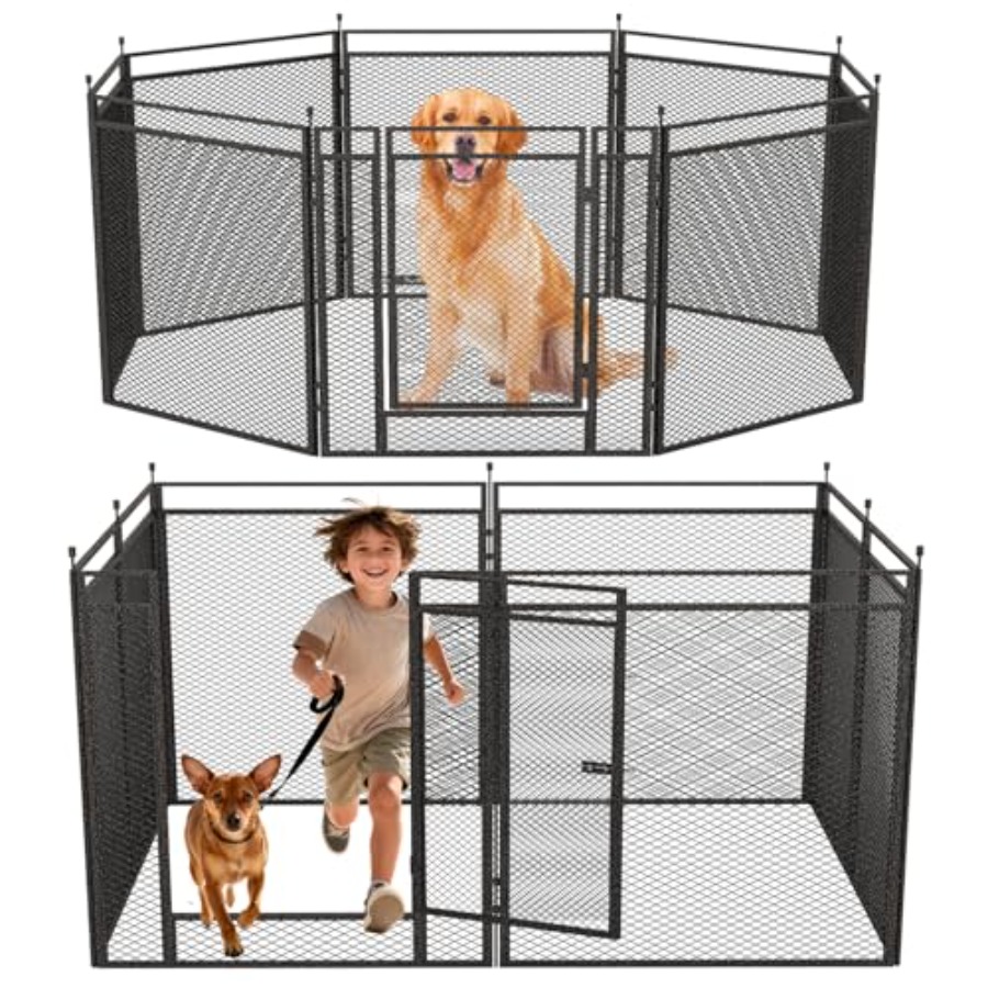 Outdoor Camping Dog Kennel - Dog Playpen with Safety Mesh 32