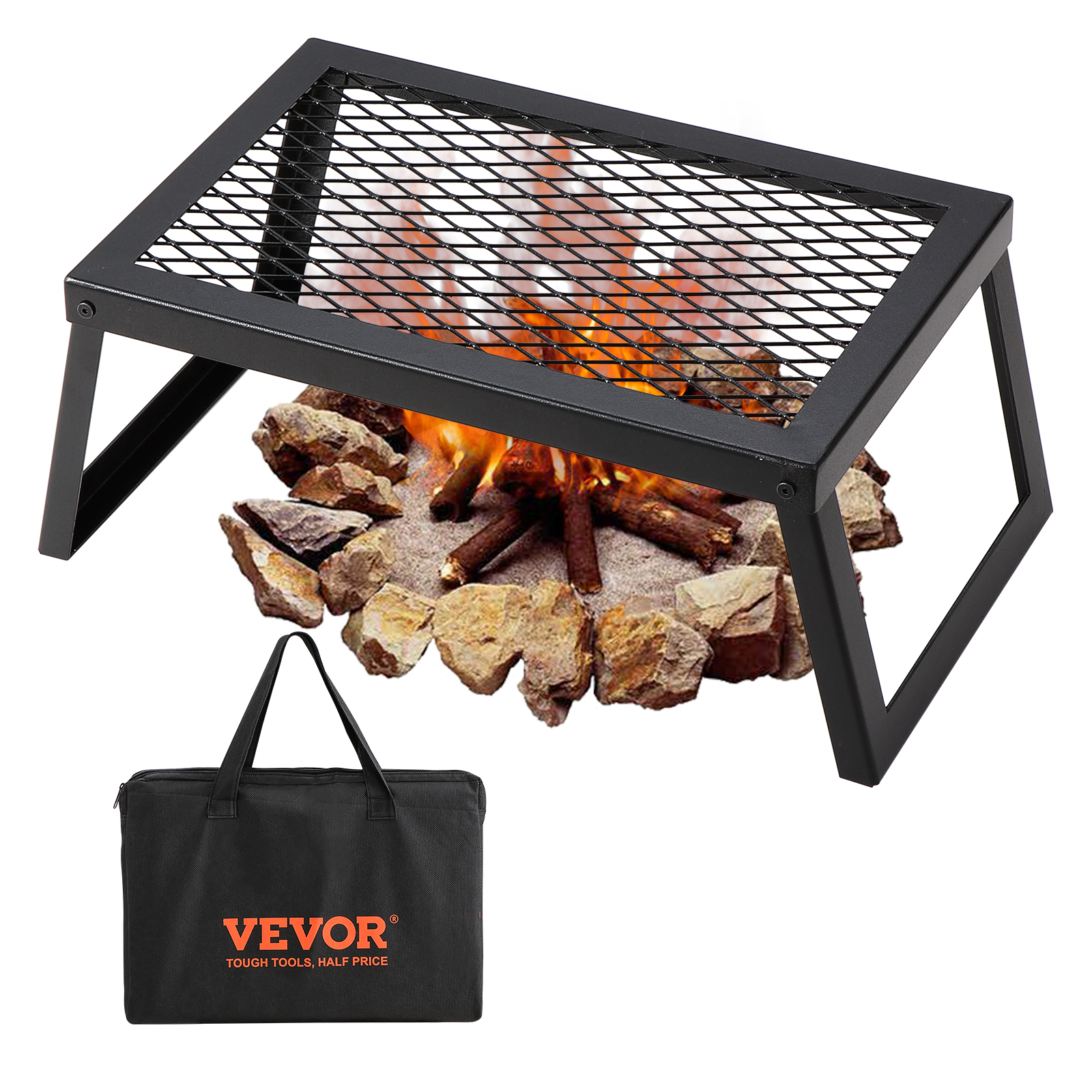 Outdoor Camping Grill - SucceBuy 18/24in Barbecue Charcoal Grill Outdoor