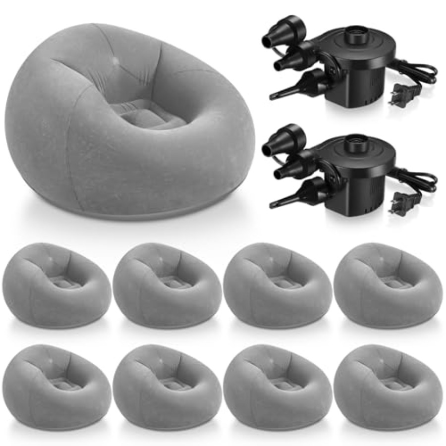 Outdoor Camping Movies - 9 Pcs Inflatable Bean Bag Chairs