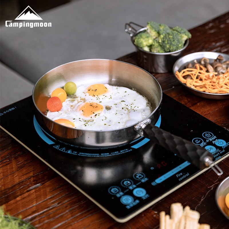 Camp Cooking Set - CAMPINGMOON CC-23 camping three-layer steel frying