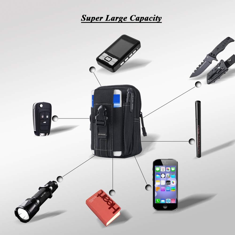 Tactical Molle Belt Pouch Mili - Outdoor Camping Hiking avaliação e preço