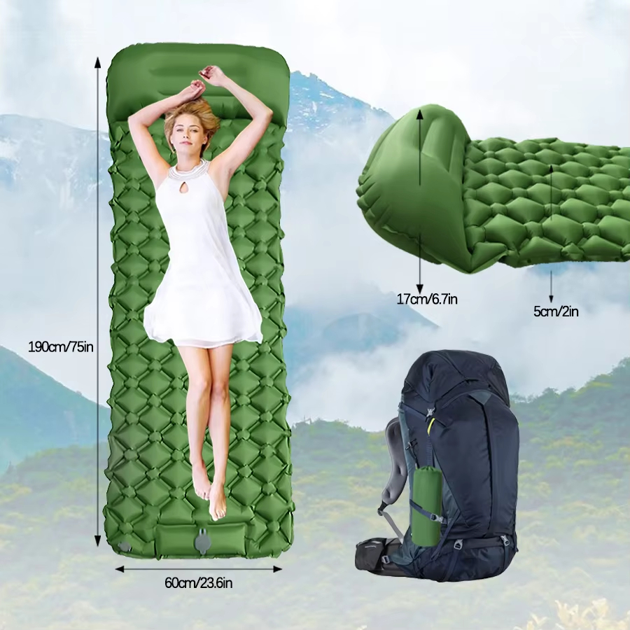 190*60cm Outdoor Camping Infla - Outdoor Camping Hiking avaliação e preço