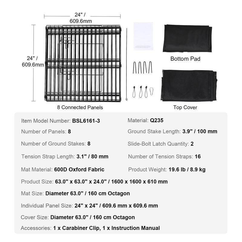 Foldable Metal Dog Pen with To - Outdoor Camping Dog Kennel avaliação e preço