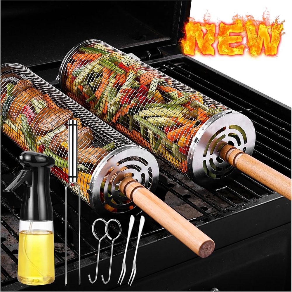 Large Round Stainless Steel Gr - Outdoor Camping Grill avaliação e preço