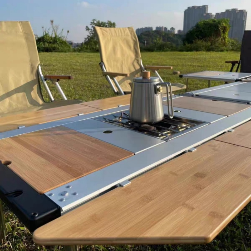 Tryhomy IGT Table Bamboo Exten - Outdoor Camping Kitchen Table avaliação e preço