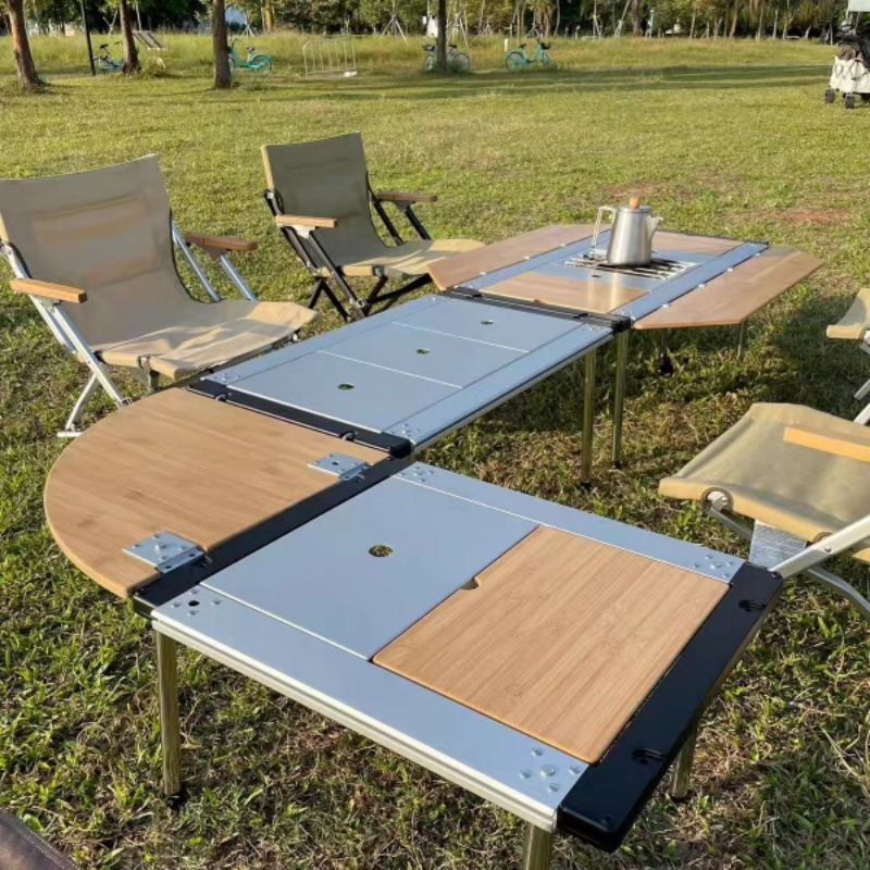 Tryhomy IGT Table Bamboo Exten - Outdoor Camping Kitchen Table avaliação e preço