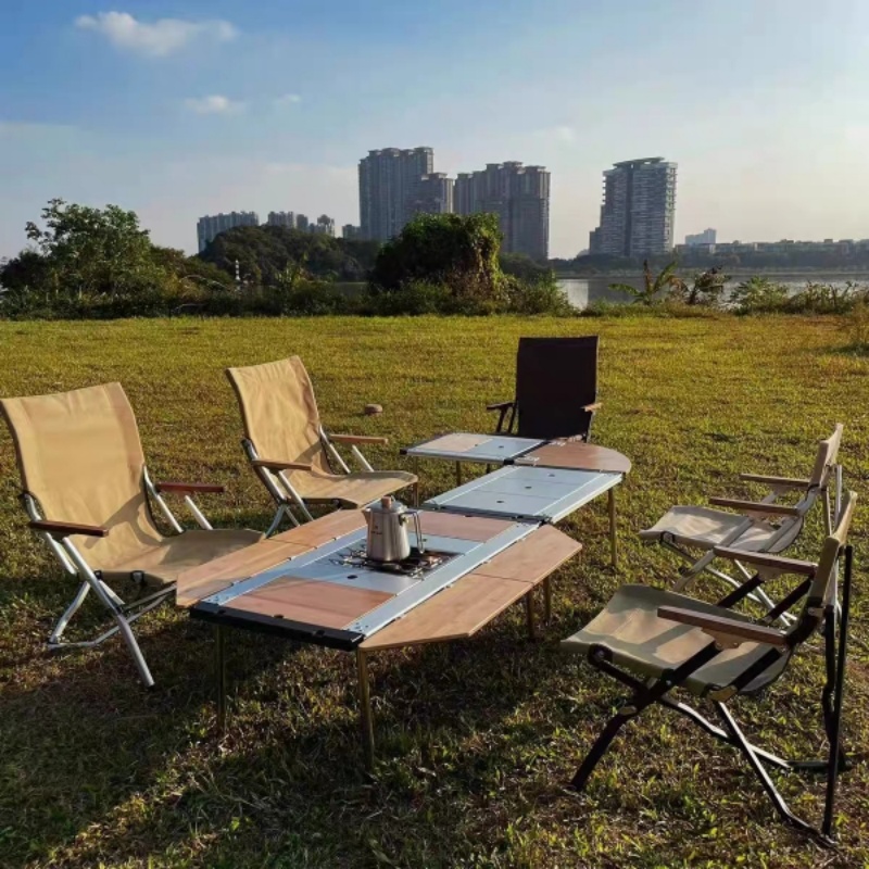 Tryhomy IGT Table Bamboo Exten - Outdoor Camping Kitchen Table avaliação e preço