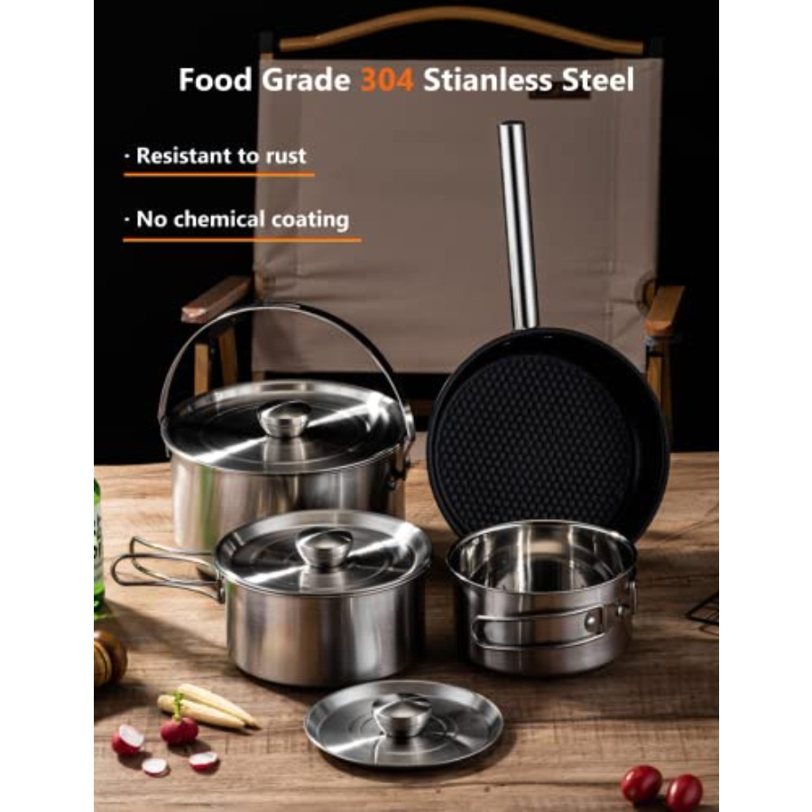 CampPro Camp Cooking Set for 4 - Camp Cooking Set avaliação e preço