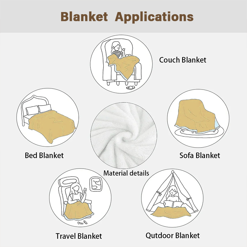 Warm Soft Flannel Throw Blanke - Outdoor Camping Movies avaliação e preço
