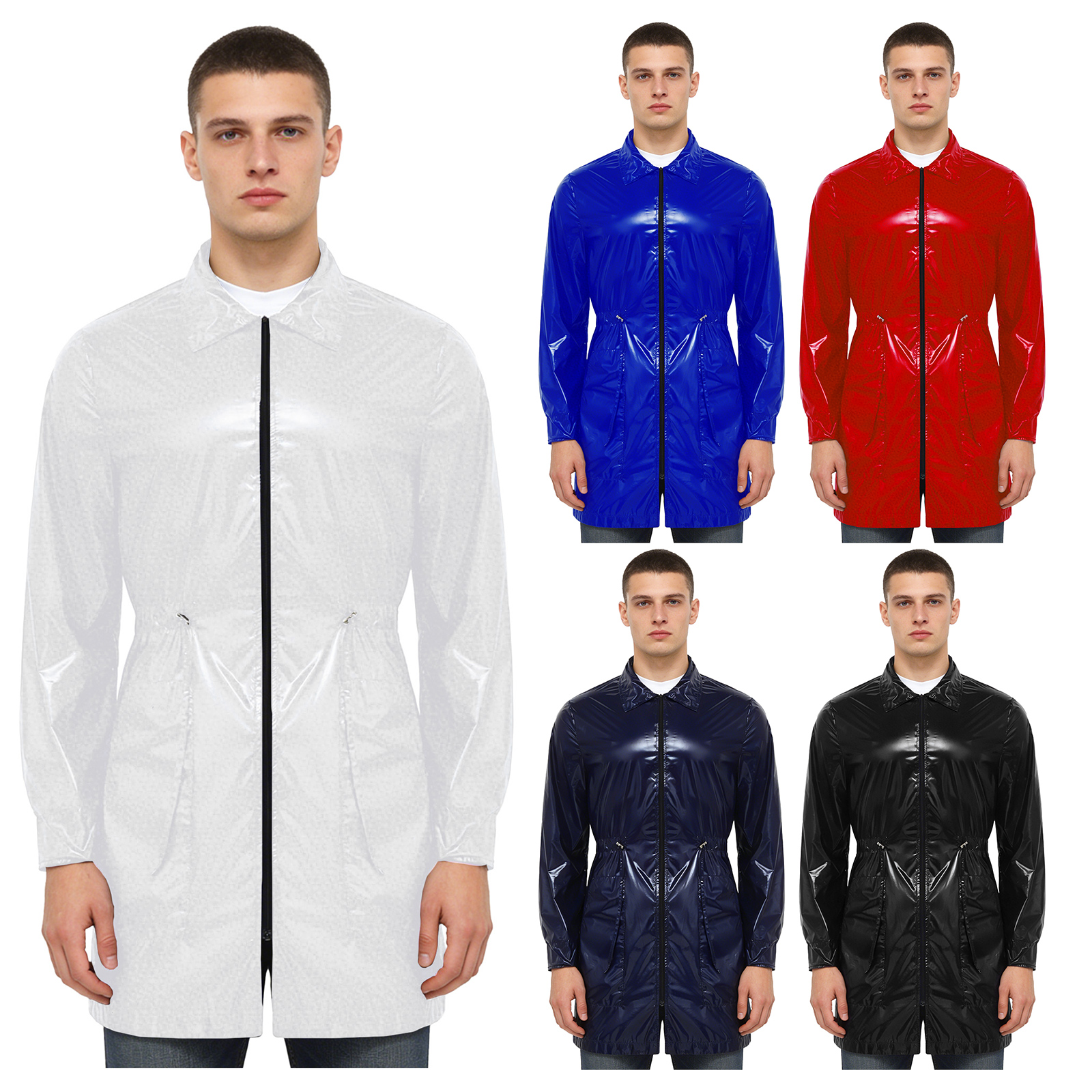 Mens Waterproof Rain Jacket Co - Outdoor Camping Hiking avaliação e preço