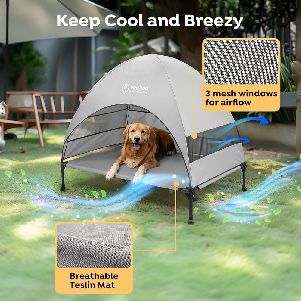 Outdoor Dog Bed, Cooling Eleva - Outdoor Camping Dog Bed avaliação e preço