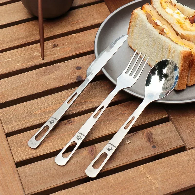 HWZBBEN Titanium Fork Spoon Kn - Outdoor Camping Kitchen Table avaliação e preço