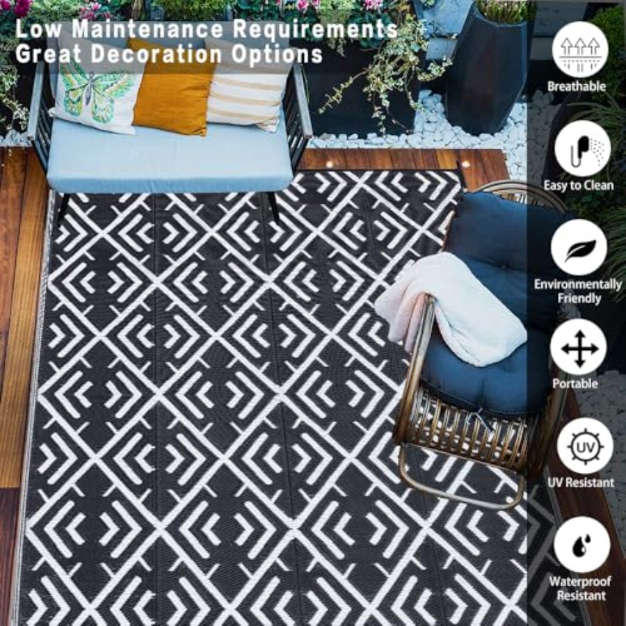 RV outdoor rug waterproof mat  - Outdoor Camping Mats Large avaliação e preço