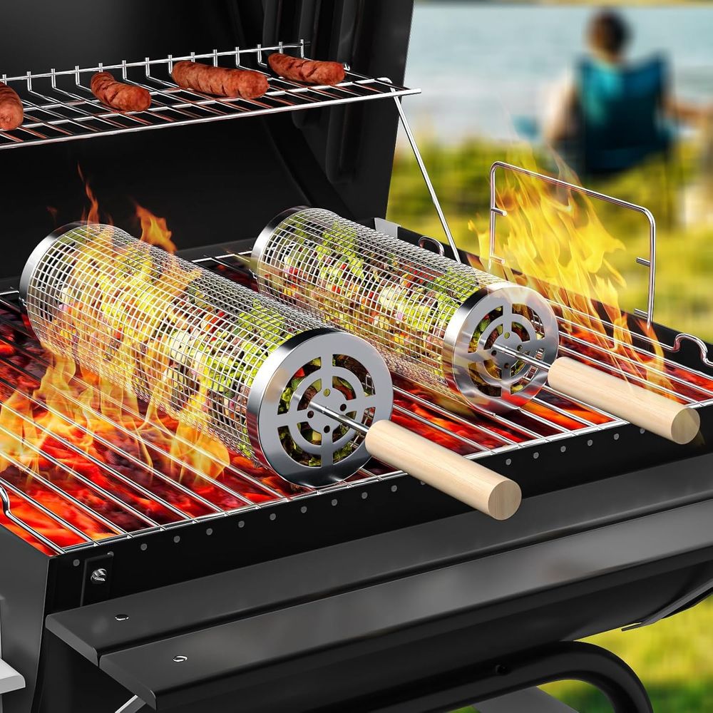 Set of 2 Stainless Steel BBQ G - Camp Cooking Set avaliação e preço
