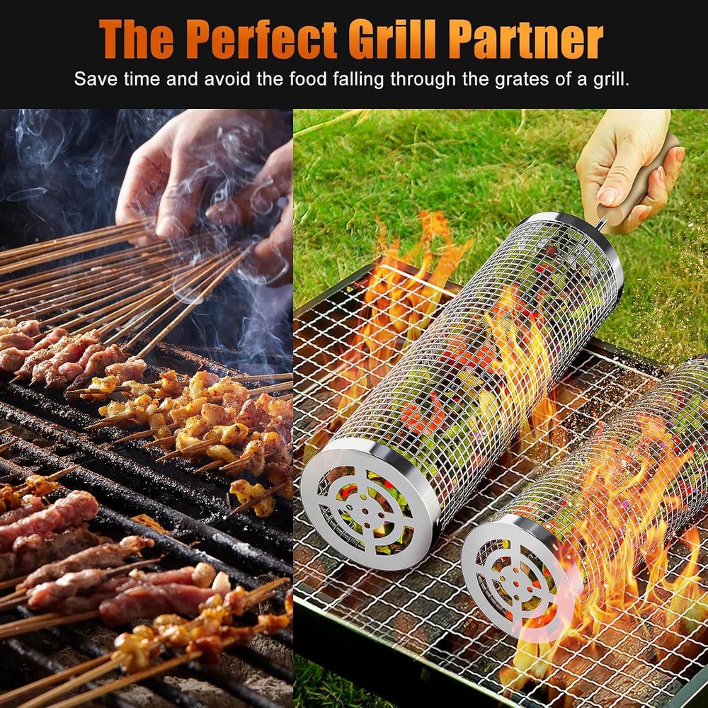 Set of 2 Stainless Steel BBQ G - Camp Cooking Set avaliação e preço