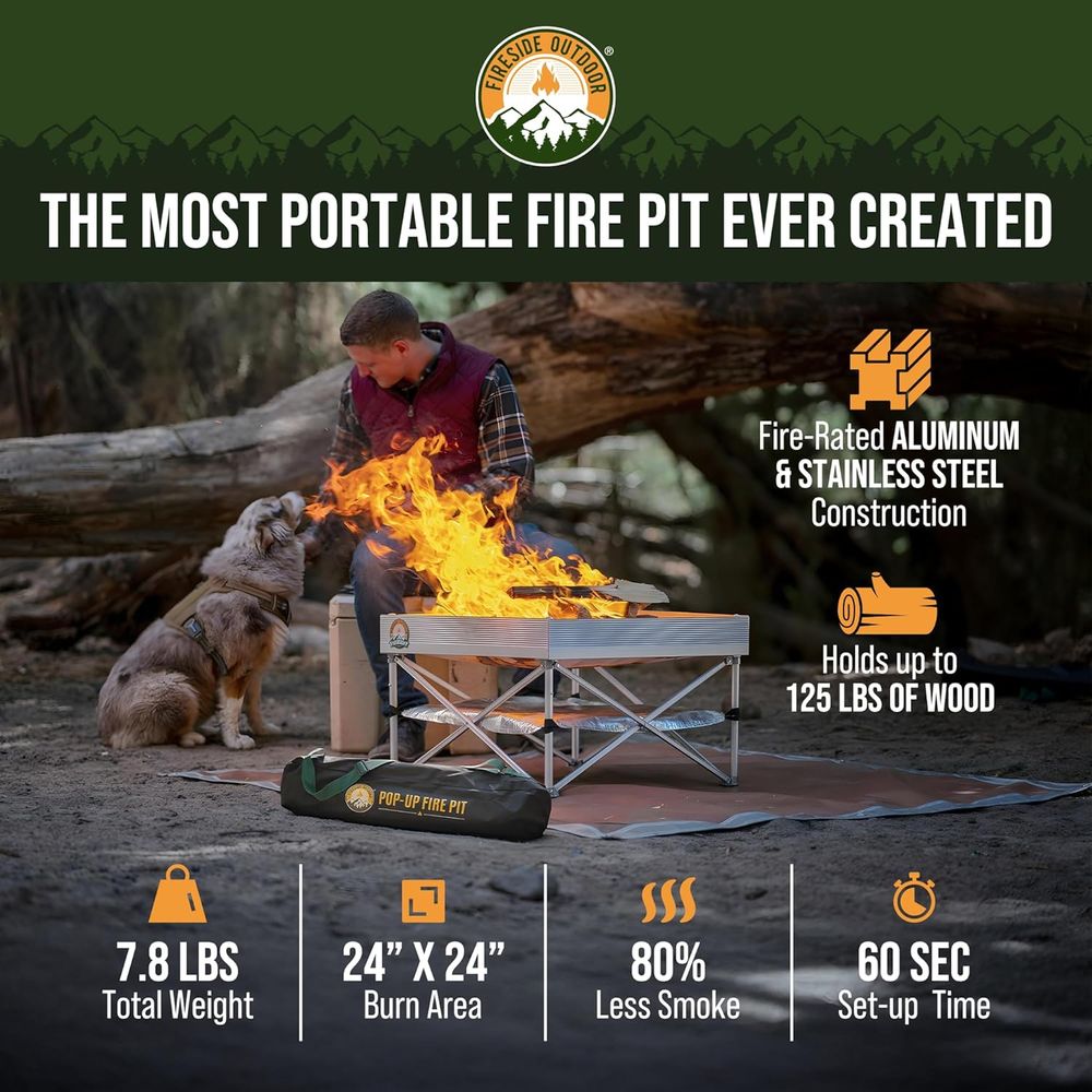 Portable Outdoor Fire Pit for  - Outdoor Camping Grill avaliação e preço