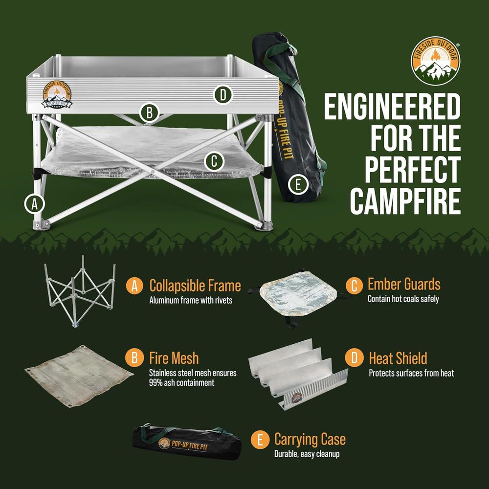 Portable Outdoor Fire Pit for  - Outdoor Camping Grill avaliação e preço