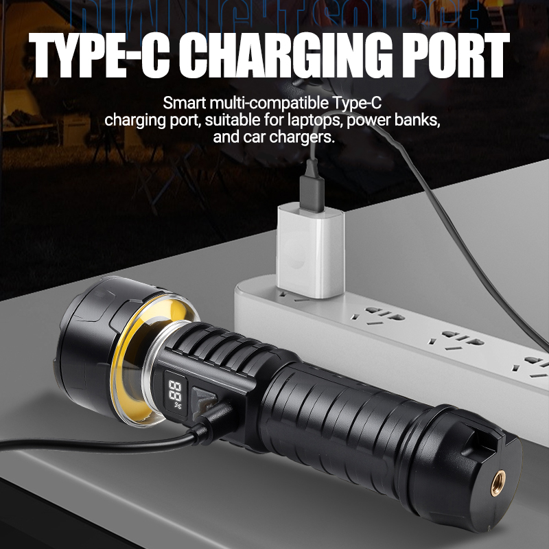 COB LED Flashlight Rechargeabl - Outdoor Camping Hiking avaliação e preço