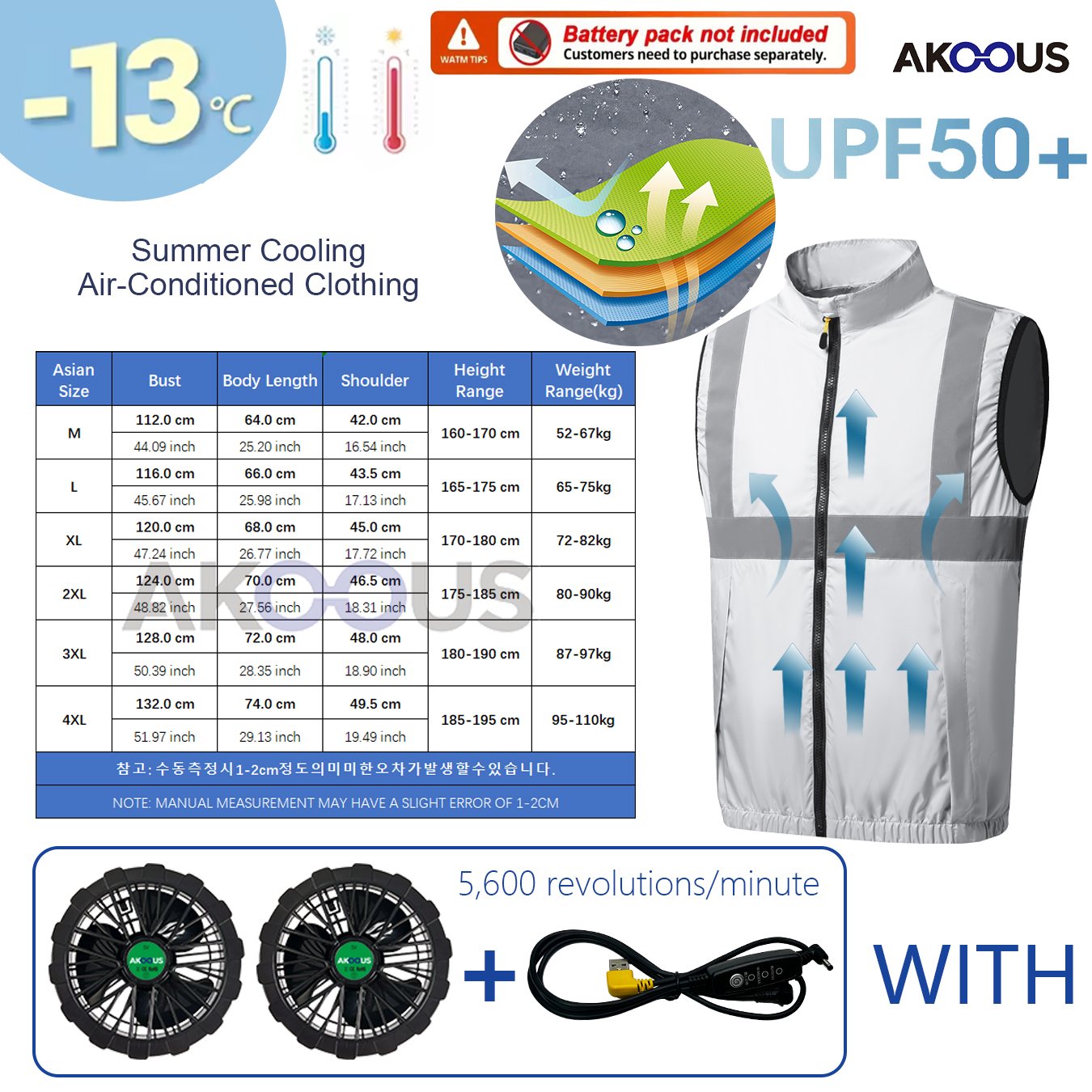 12V/5V USB Sleeveless Breathab - Outdoor Camping Air Conditioner avaliação e preço