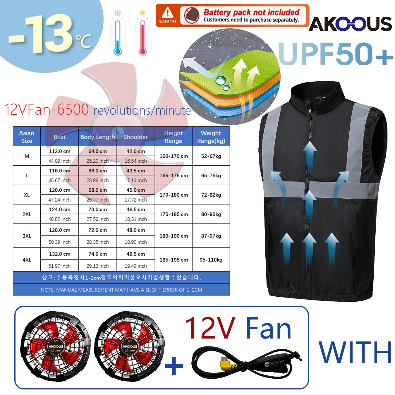 12V/5V USB Sleeveless Breathab - Outdoor Camping Air Conditioner avaliação e preço