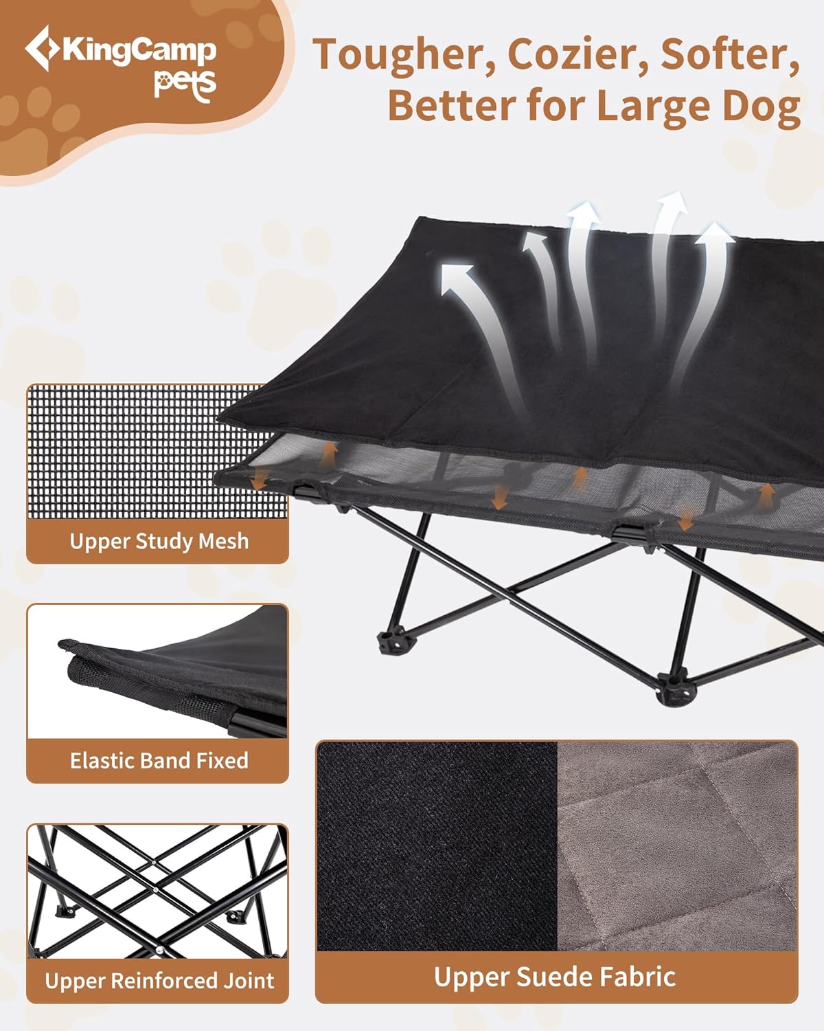 Elevated Dog Bed for Large Dog - Outdoor Camping Dog Bed avaliação e preço