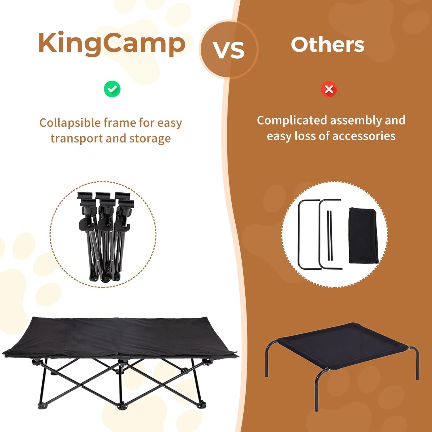 Elevated Dog Bed for Large Dog - Outdoor Camping Dog Bed avaliação e preço