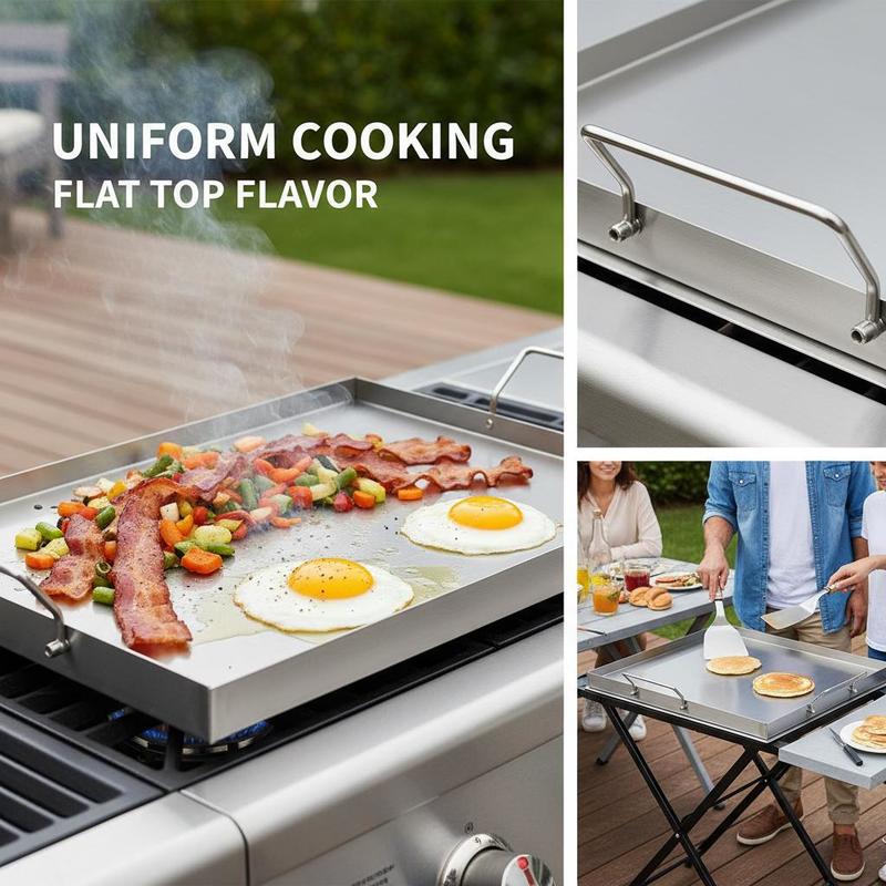 Flat Top Grill Plate 23x16 inc - Outdoor Camping Grill avaliação e preço