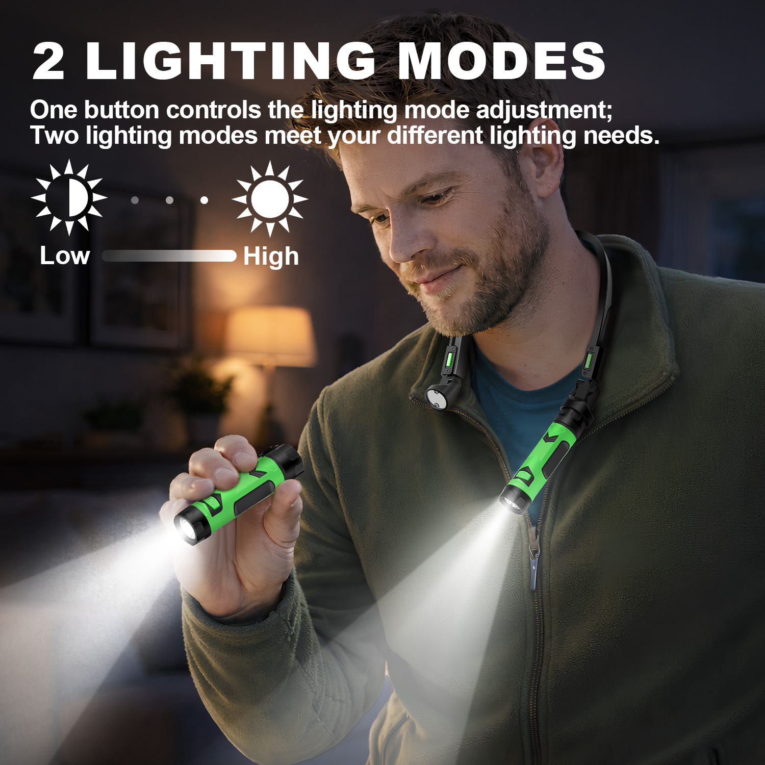 USB Rechargeable LED Neck Ligh - Outdoor Camping Grill avaliação e preço