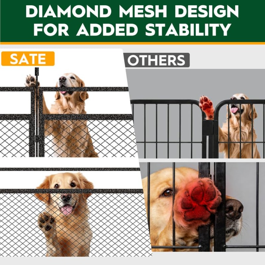 Dog Playpen with Safety Mesh 3 - Outdoor Camping Dog Kennel avaliação e preço