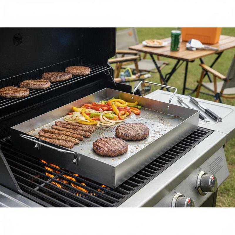 Free Shipping-Rectangular Flat - Outdoor Camping Grill avaliação e preço