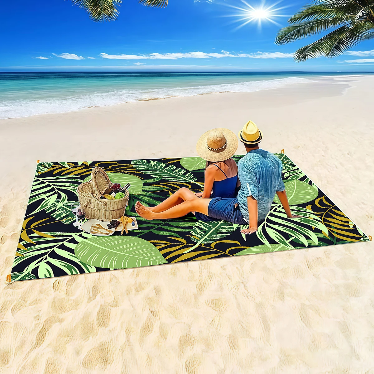 200x240 Beach Mat Sandproof Wa - Outdoor Camping Mats Large avaliação e preço