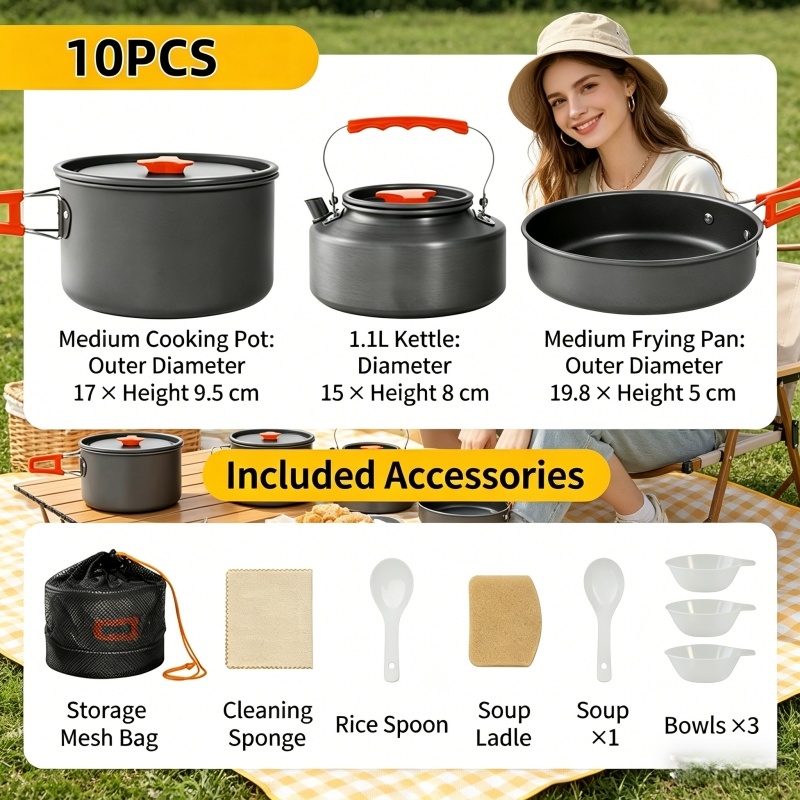Home Household Camping Cookwar - Camp Cooking Set avaliação e preço
