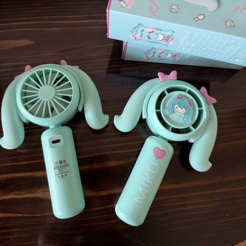 Hatsune Miku Mini Handheld Fan - Outdoor Camping Movies avaliação e preço