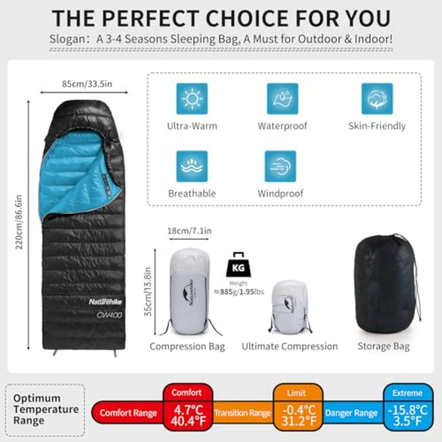 Ultralight down sleeping bag f - Ultralight Sleeping Bag avaliação e preço
