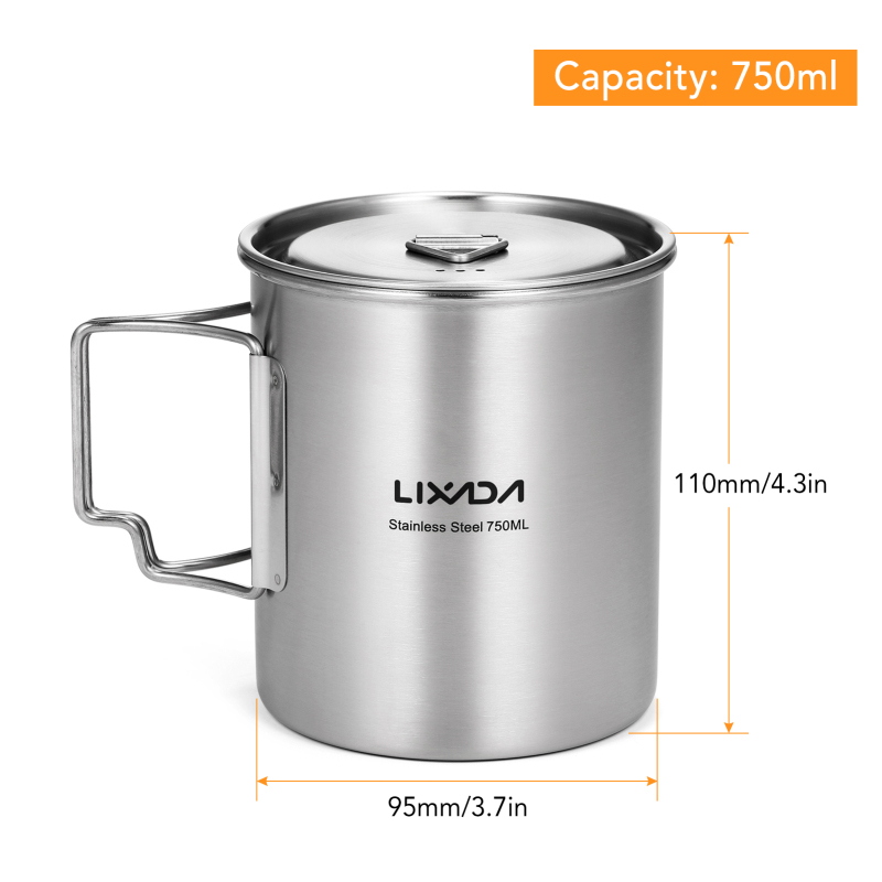 Lixada 750ml Cup Outdoor Stain - Outdoor Camping Kitchen Table avaliação e preço