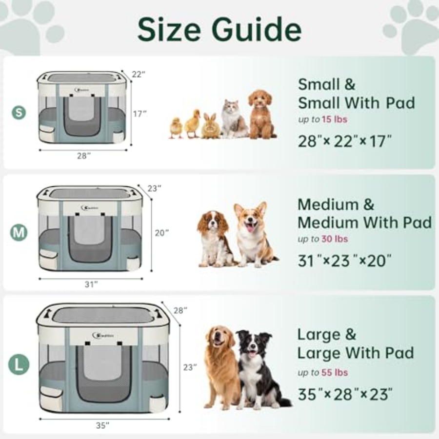 Cat Pet Puppy Pen, Portable Pl - Outdoor Camping Dog Kennel avaliação e preço