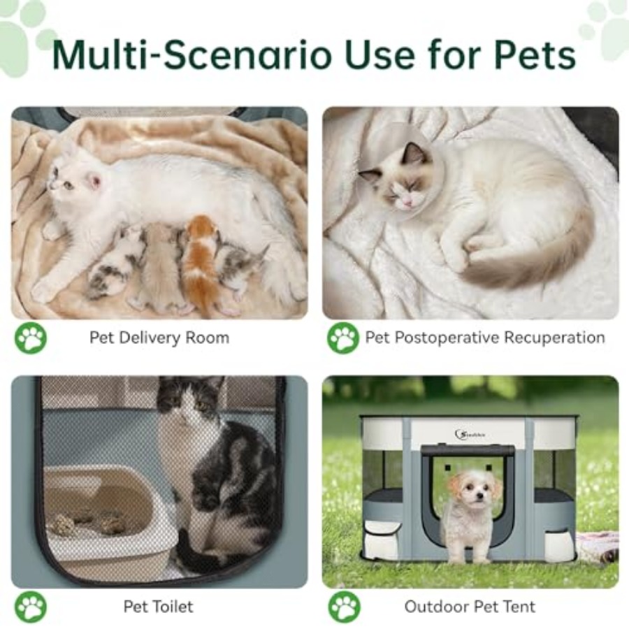 Cat Pet Puppy Pen, Portable Pl - Outdoor Camping Dog Kennel avaliação e preço