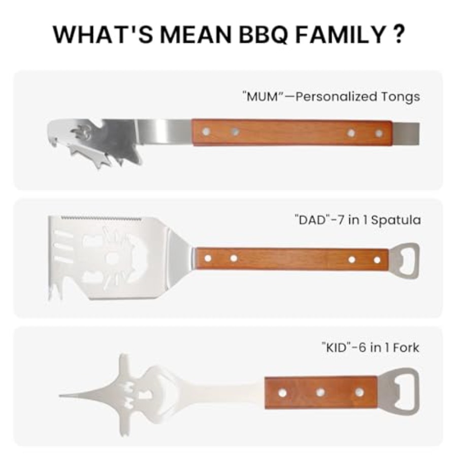 7 in 1 Stainless Steel BBQ Acc - Camp Cooking Set avaliação e preço