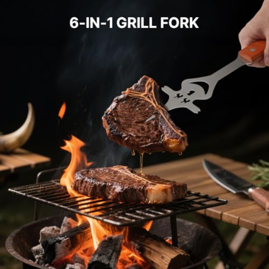 7 in 1 Stainless Steel BBQ Acc - Camp Cooking Set avaliação e preço