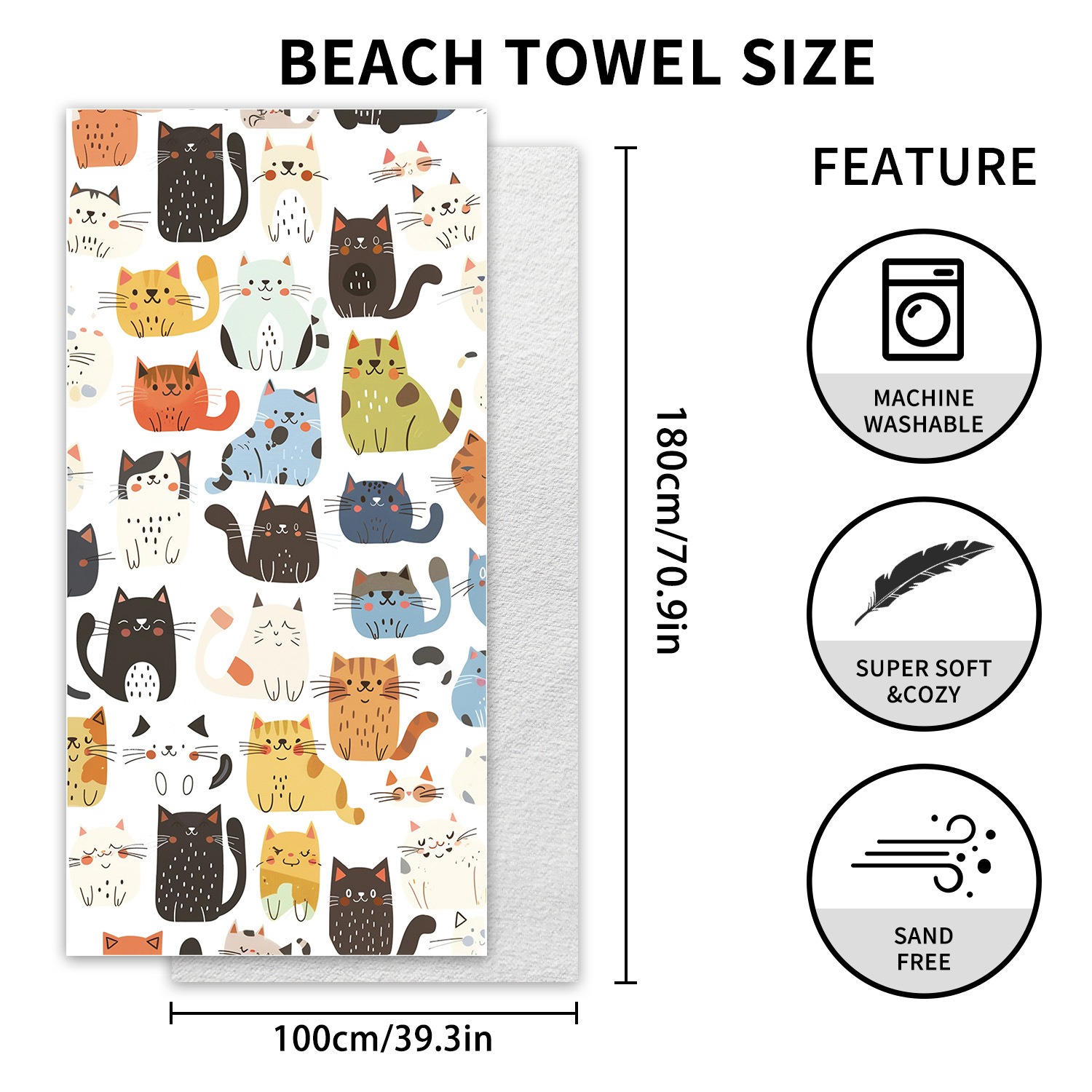 1PC Large Size Beach Blanket M - Outdoor Camping Mats Large avaliação e preço