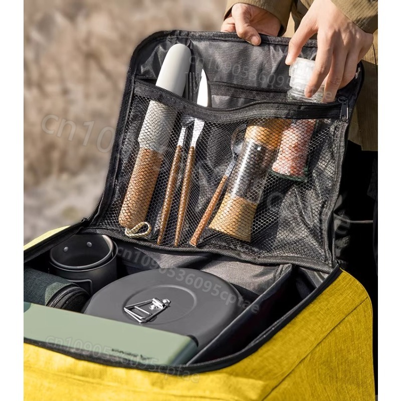 Portable Camping Cookware Set  - Outdoor Camping Kitchen Table avaliação e preço
