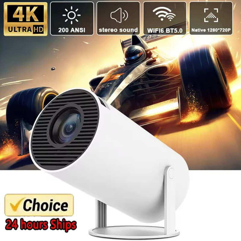 New HY300 Portable 4K Projecto - Outdoor Camping Movies avaliação e preço