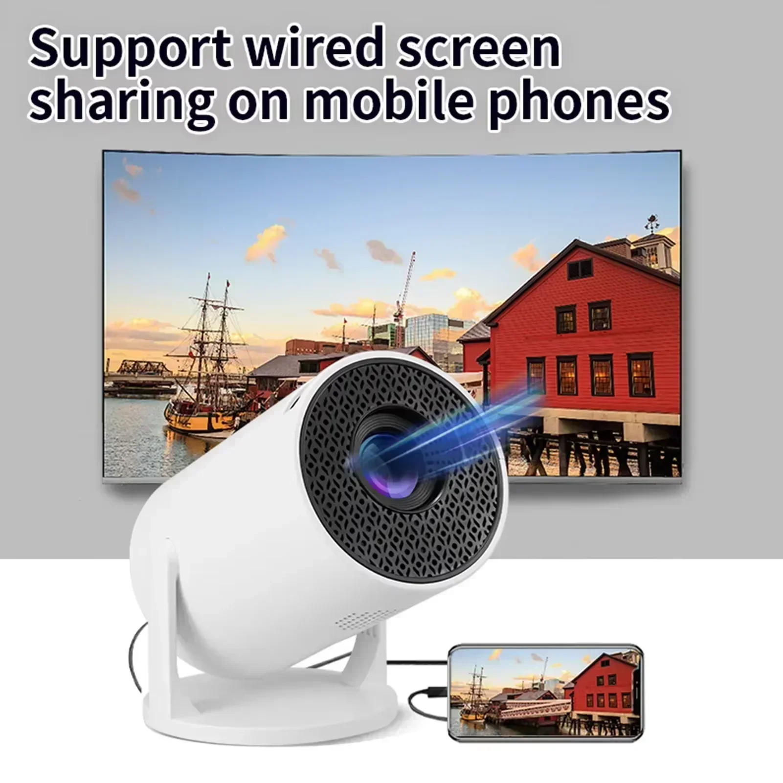 New HY300 Portable 4K Projecto - Outdoor Camping Movies avaliação e preço