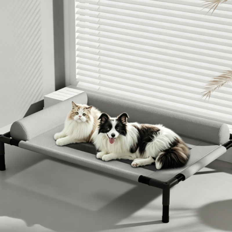 New Cooling Dog Cot Bed with P - Outdoor Camping Dog Bed avaliação e preço