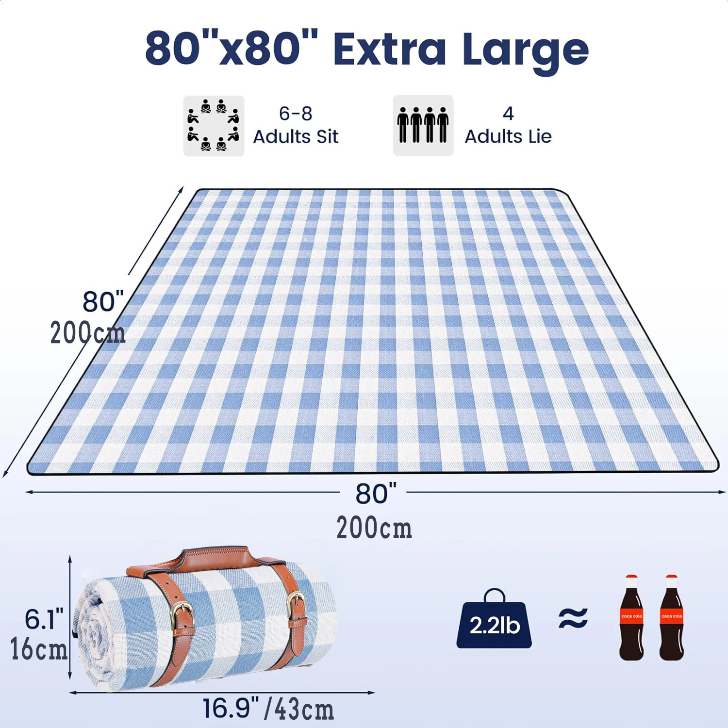 ZHUOHUA Picnic Blanket Extra L - Outdoor Camping Mats Large avaliação e preço