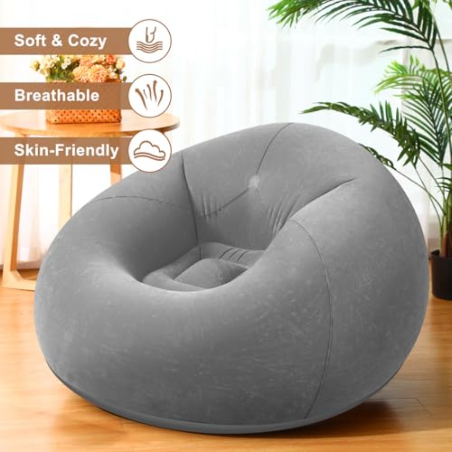 9 Pcs Inflatable Bean Bag Chai - Outdoor Camping Movies avaliação e preço