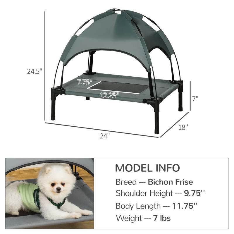 PawHut Elevated Dog Bed with R - Outdoor Camping Dog Bed avaliação e preço