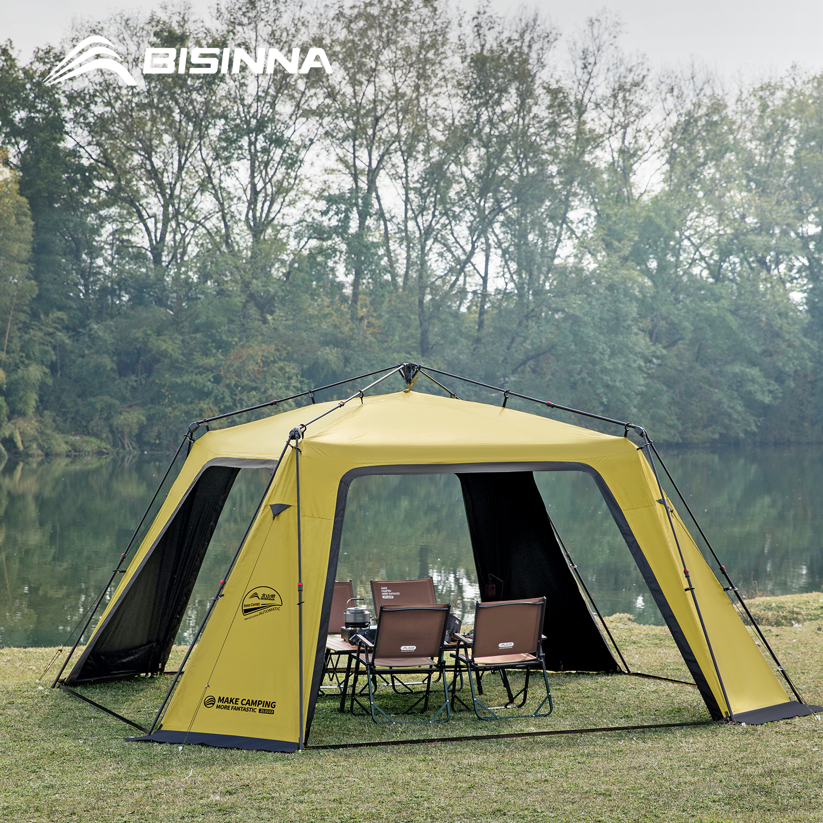 BISINNA 6-8 Persons One-touch  - Outdoor Camping Automatic Quick Opening Tent avaliação e preço