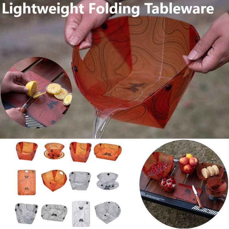 Foldable Camping Tableware Por - Outdoor Camping Kitchen Table avaliação e preço