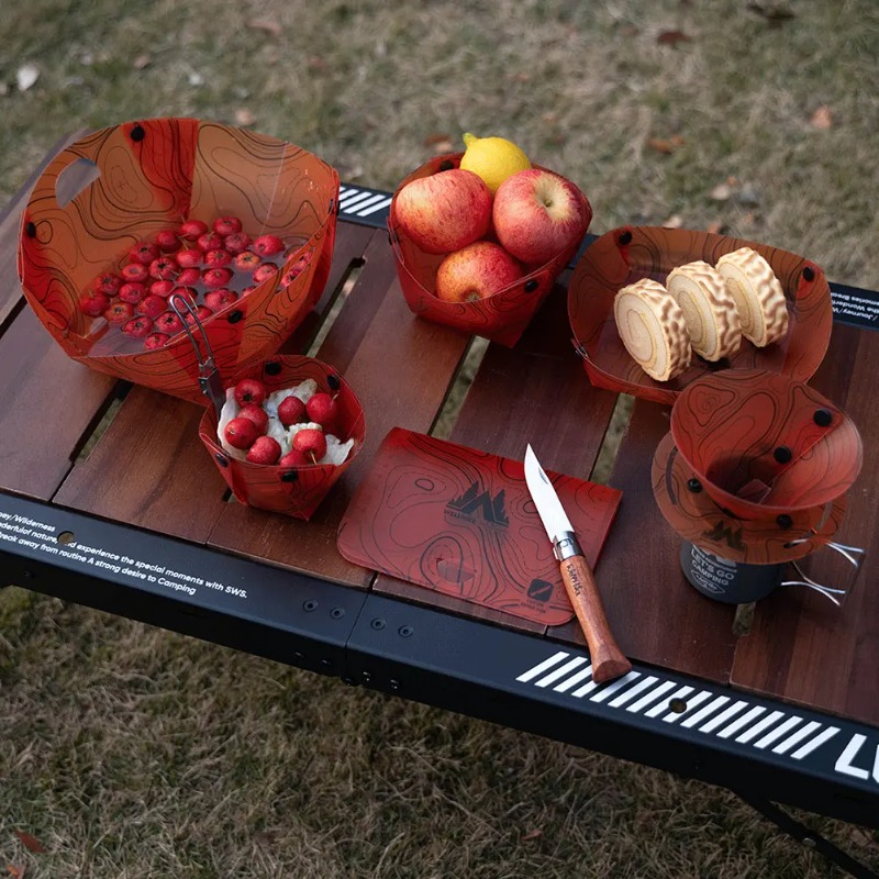 Foldable Camping Tableware Por - Outdoor Camping Kitchen Table avaliação e preço